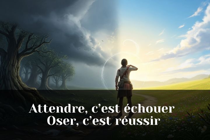 Attendre, c’est échouer Oser, c’est réussir.