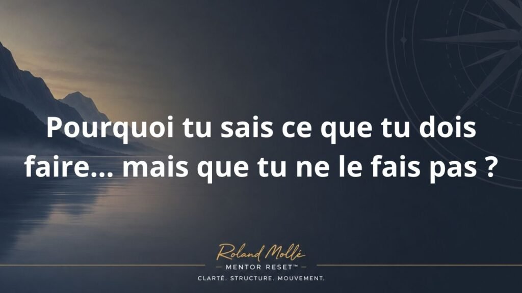 tu sais ce que tu dois faire pour changer ta vie