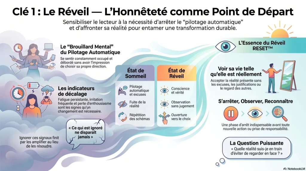 Clé 1 — Le Réveil - Prendre conscience de sa situation