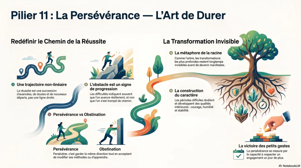 PILIER 11 — LA PERSÉVÉRANCE Continuer lorsque le chemin devient difficile
