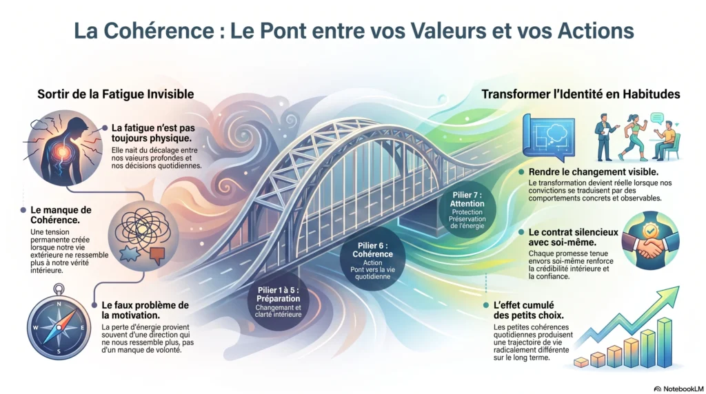 PILIER 6 — LA COHÉRENCE Aligner ce que l'on pense, ce que l'on choisit et ce que l'on fait