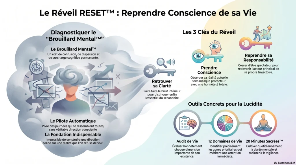 Le Réveil RESET™ Avant de transformer ta vie, il faut d'abord voir clairement où tu en es.
